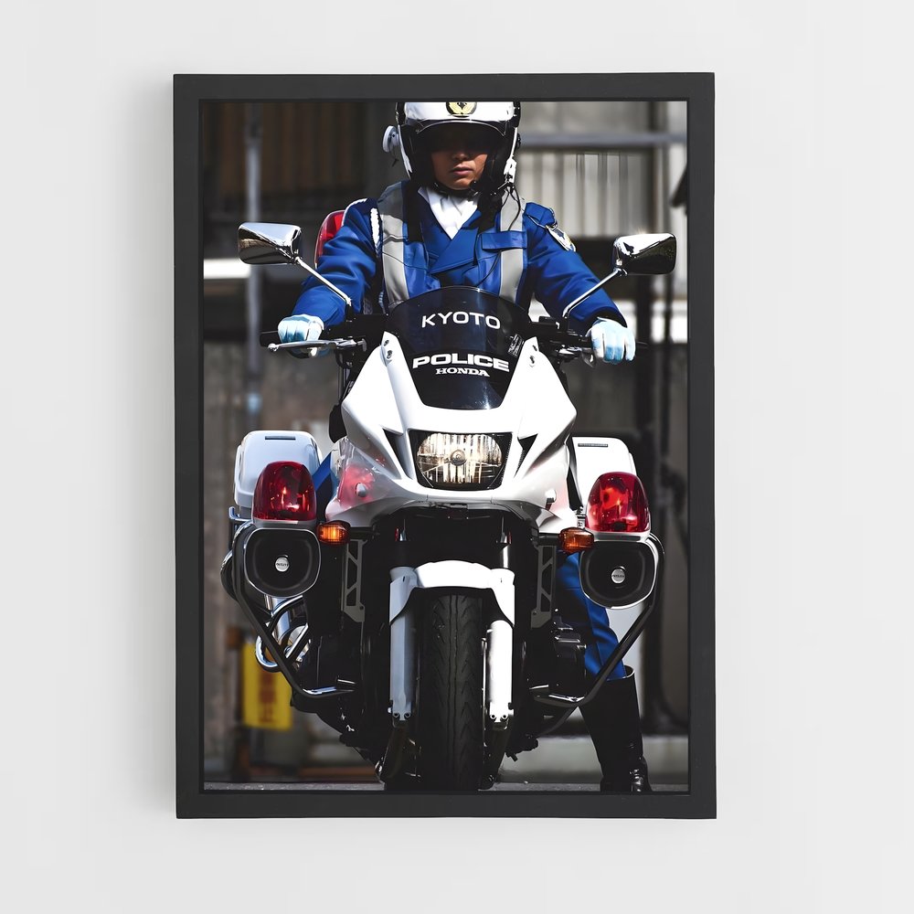 ap-police motorcycle-3 cadre Noir