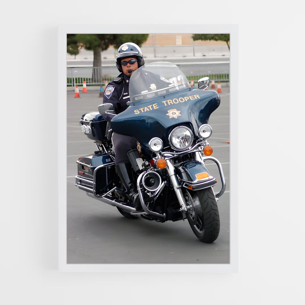 ap-police motorcycle-4 cadre Blanc