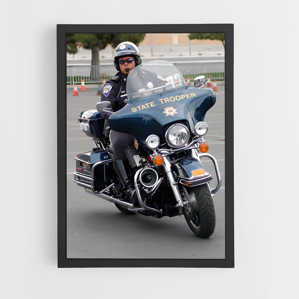 ap-police motorcycle-4 cadre Noir