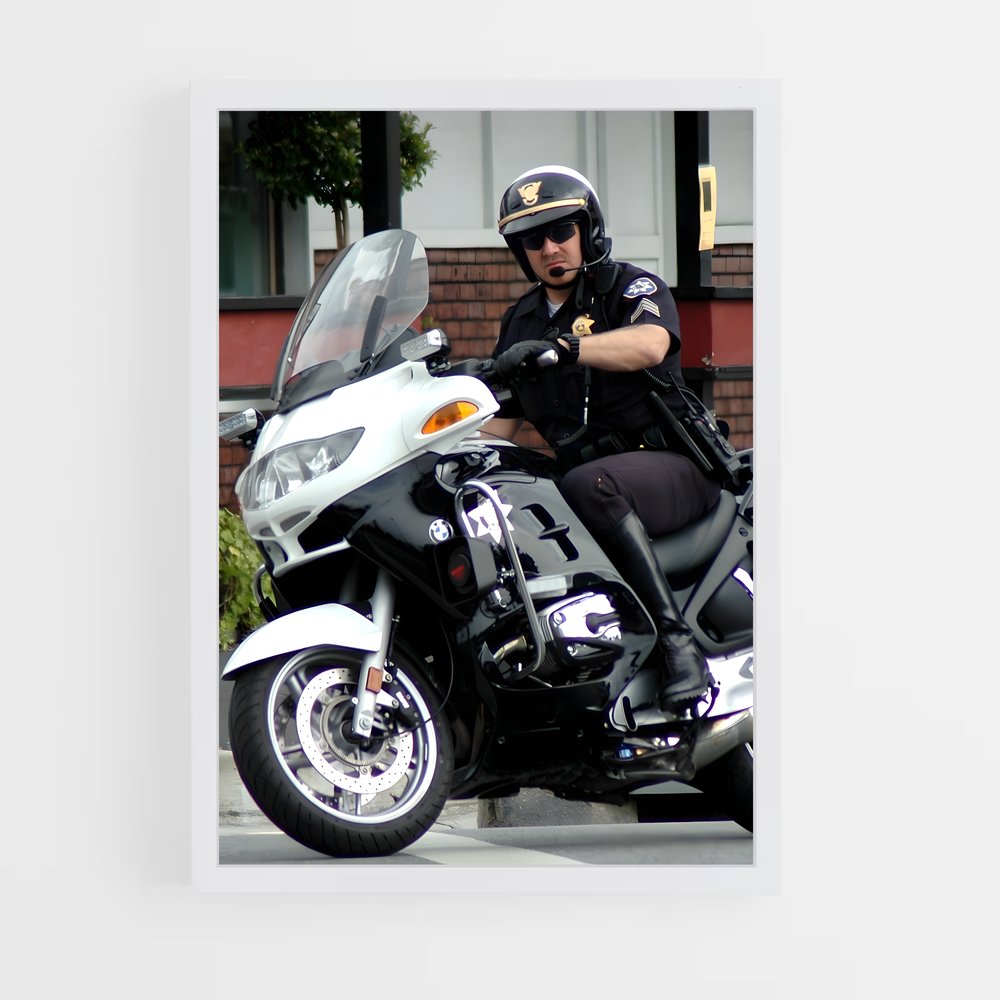 ap-police motorcycle-5 cadre Blanc