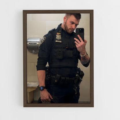 ap-police officer-3 cadre Bois foncé