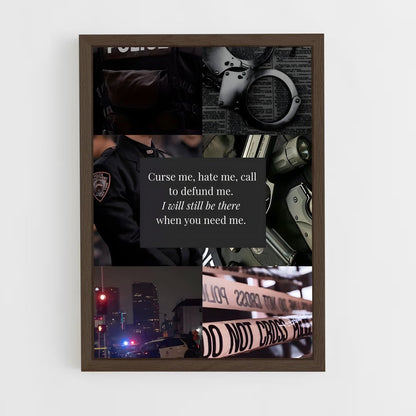 ap-police officer-4 cadre Bois foncé