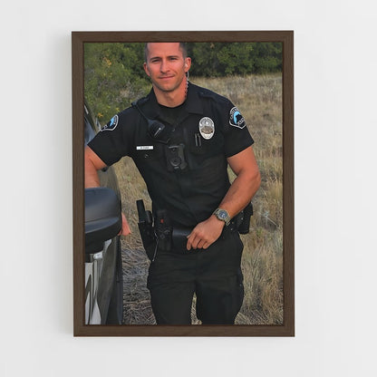 ap-police officer-7 cadre Bois foncé