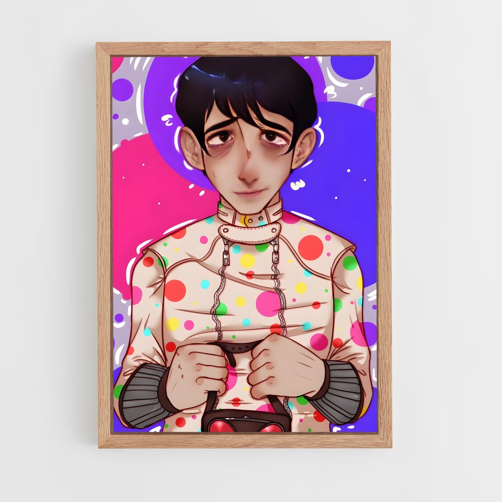 ap-polka dot man-4 cadre Bois clair