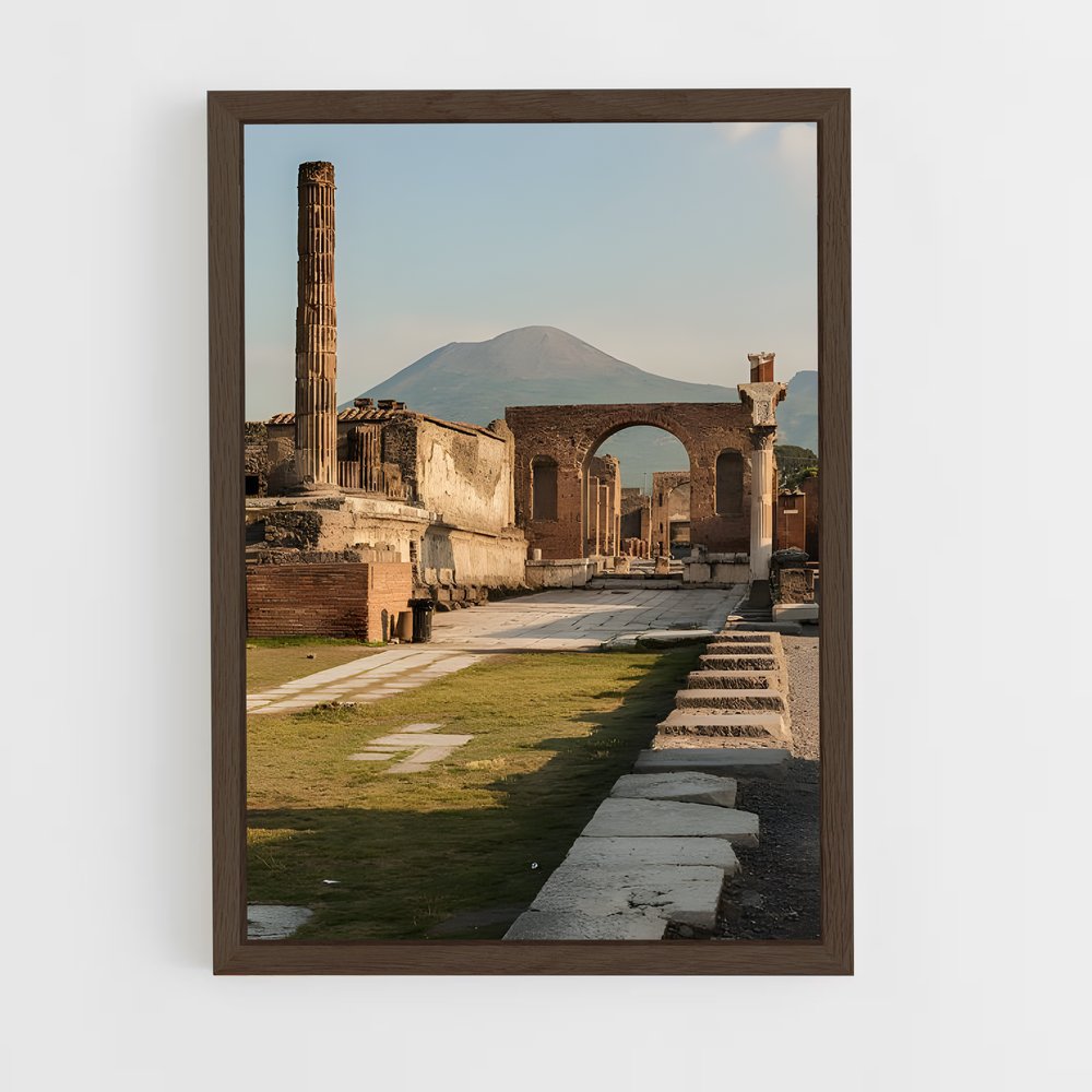 ap-pompeii ruins-2 cadre Bois foncé