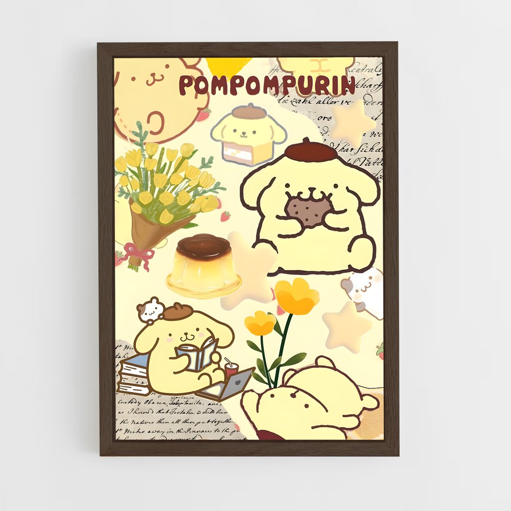 ap-pompompurin-1 cadre Bois foncé