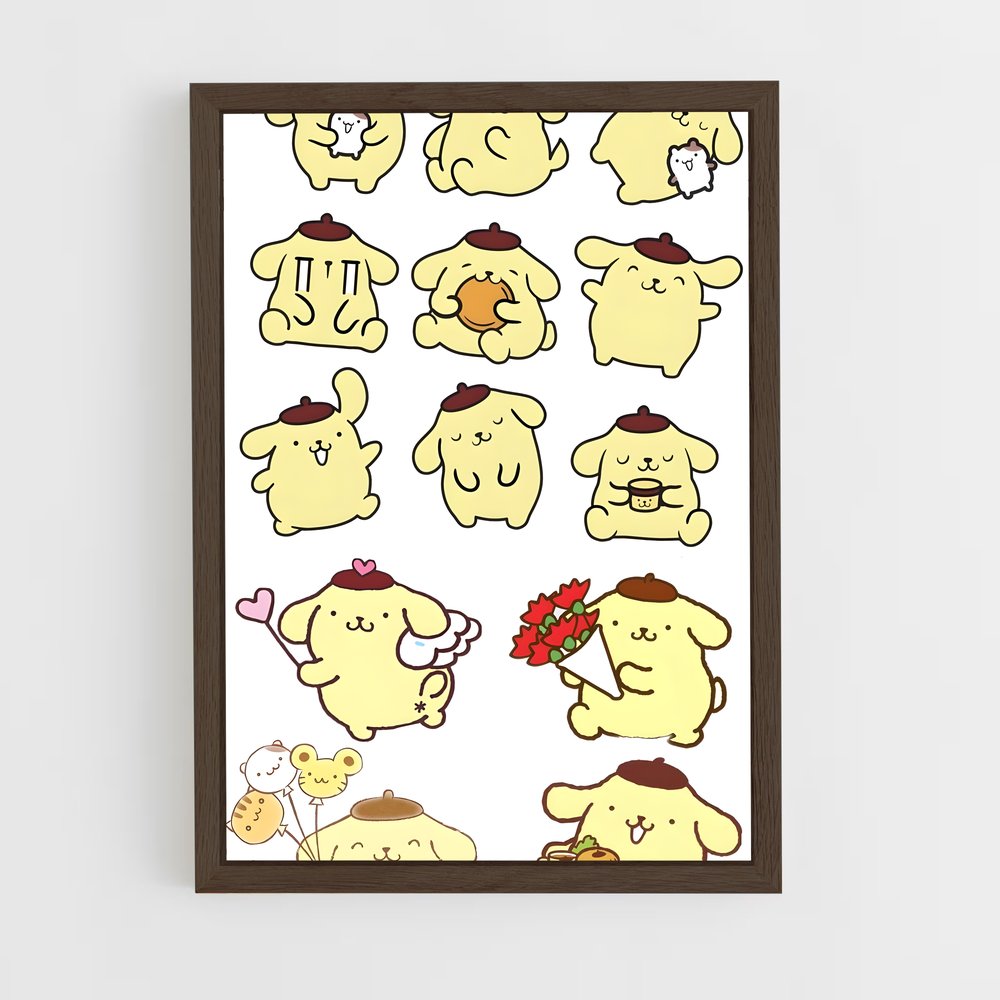 ap-pompompurin-2 cadre Bois foncé