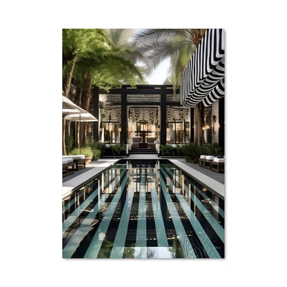 Poster Zebra Pool Party