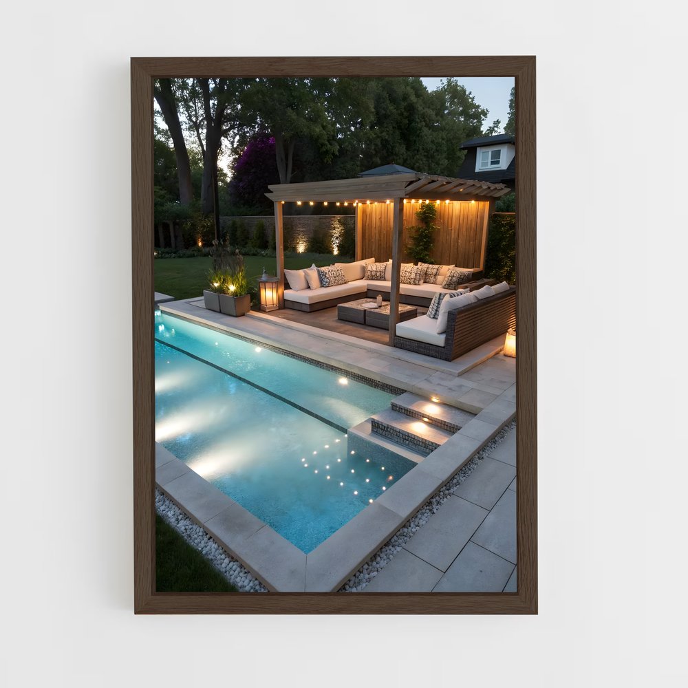 ap-pool area-4 cadre Bois foncé