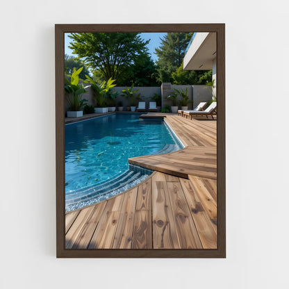 ap-pool area-7 cadre Bois foncé