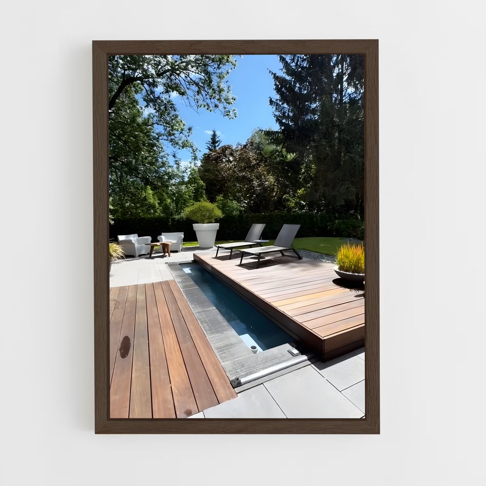 ap-pool area-9 cadre Bois foncé