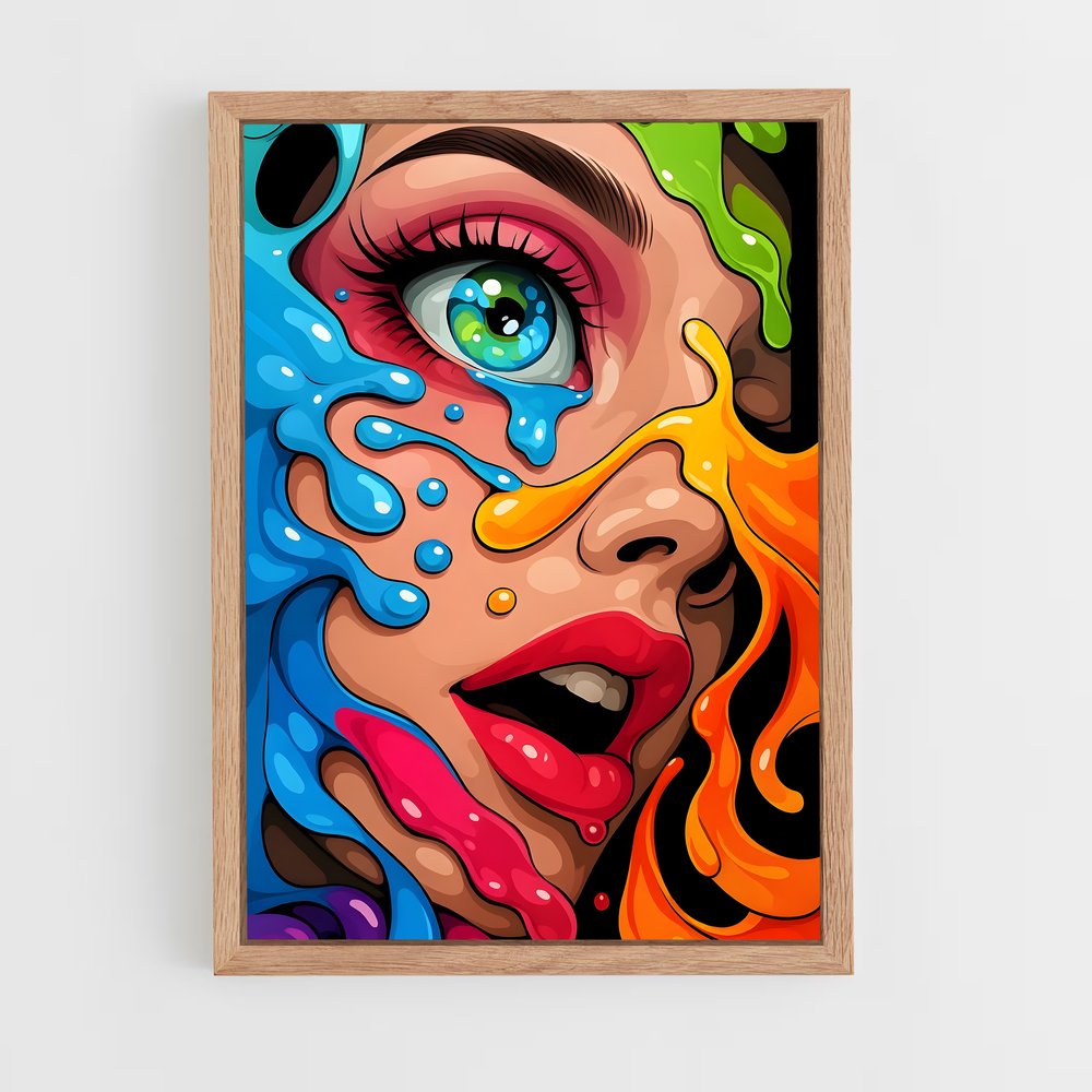 ap-pop art-11 cadre Bois clair