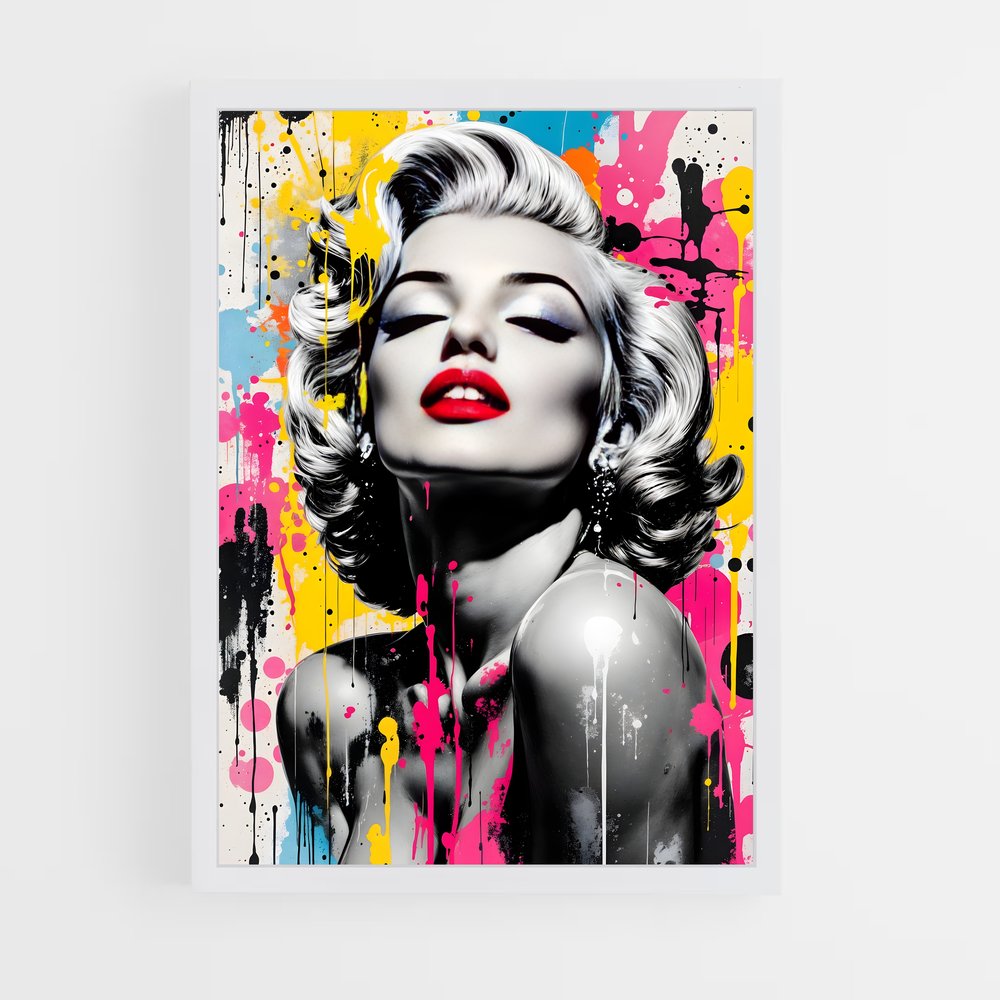 ap-pop art-4 cadre Blanc