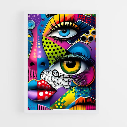 ap-pop art-8 cadre Blanc