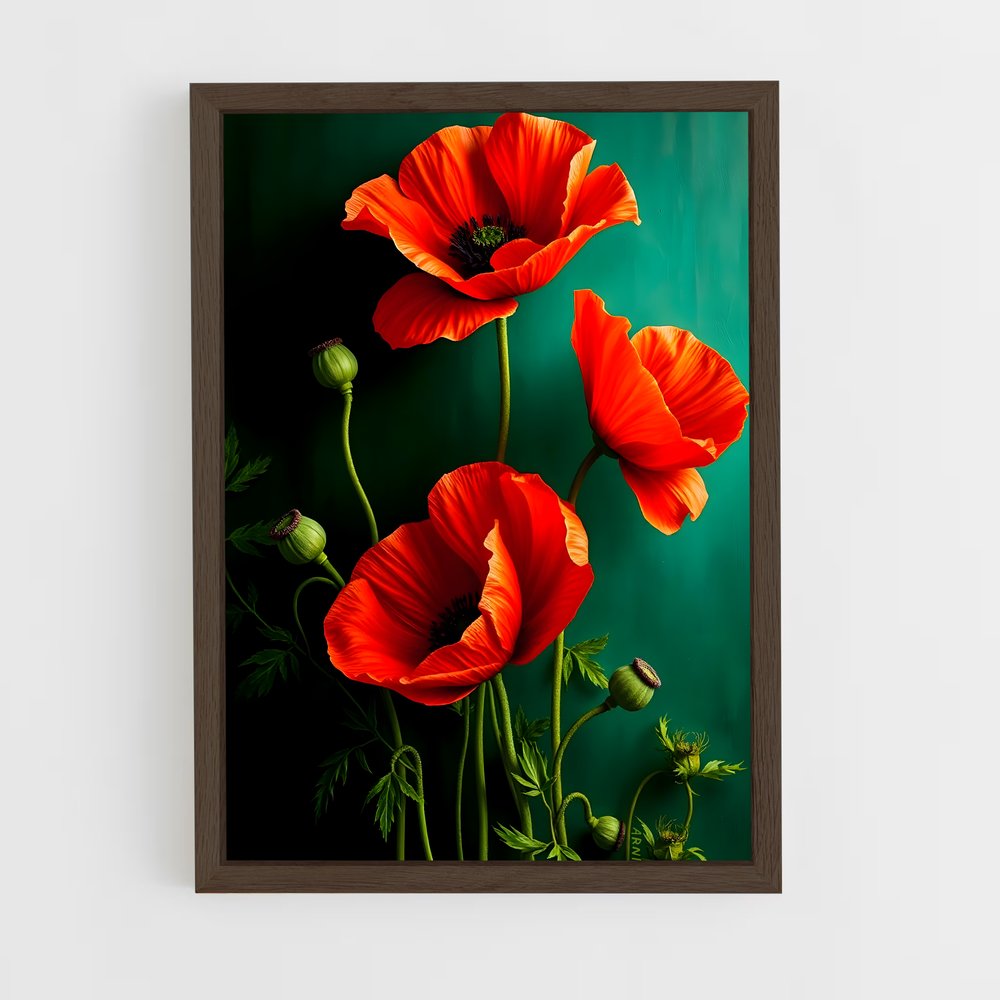 ap-poppy-10 cadre Bois foncé