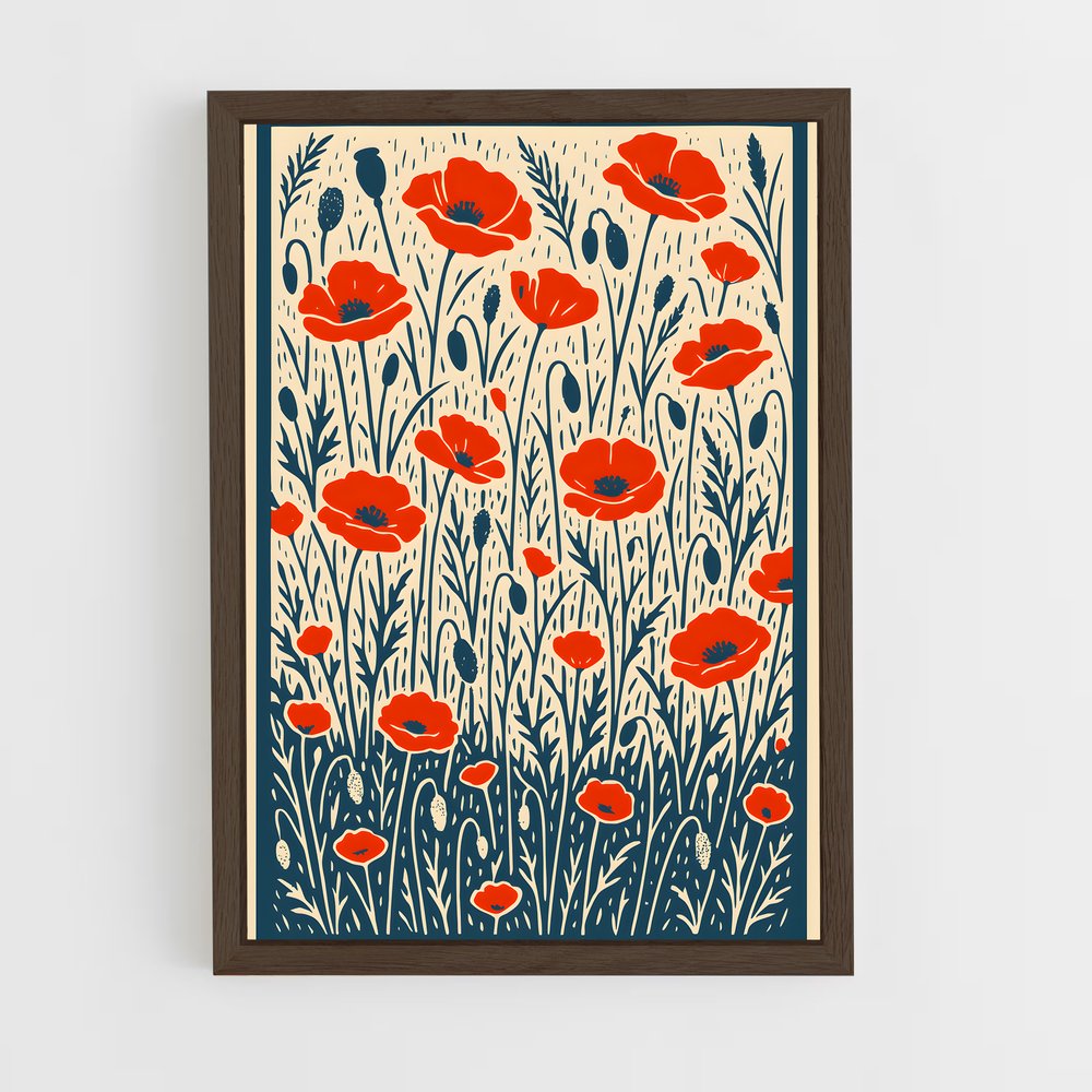 ap-poppy-7 cadre Bois foncé