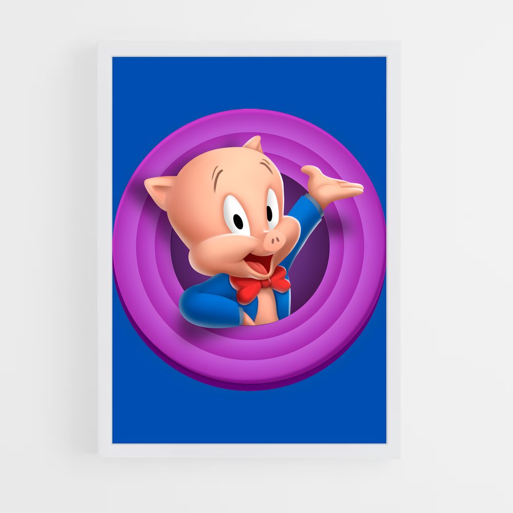 ap-porky pig-1 cadre Blanc