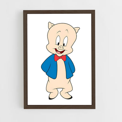 ap-porky pig-2 cadre Bois foncé