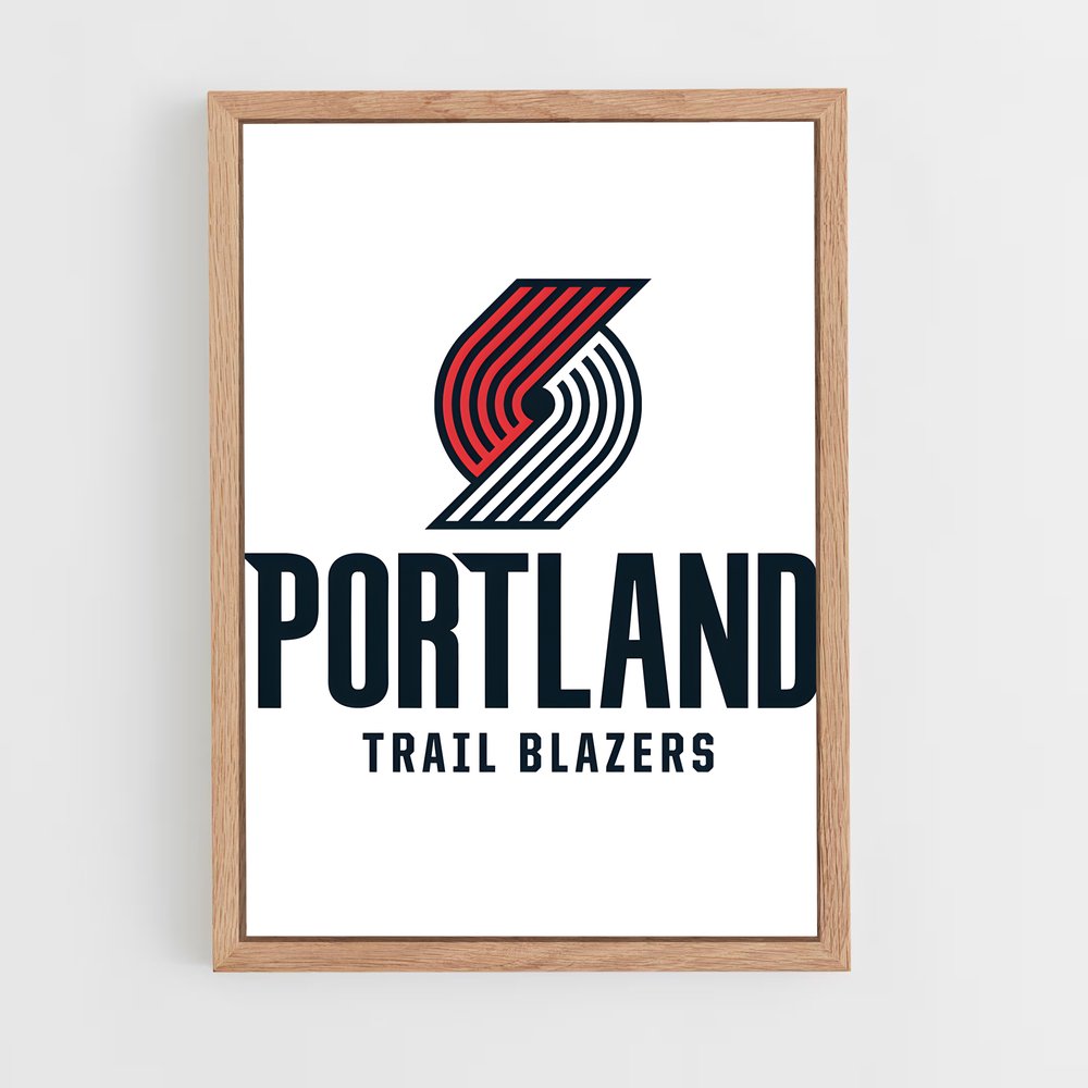 ap-portland trail blazers-1 cadre Bois clair