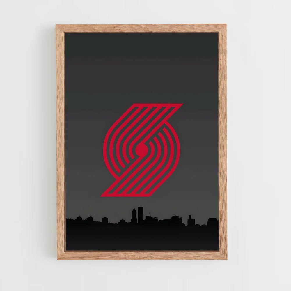 ap-portland trail blazers-4 cadre Bois clair