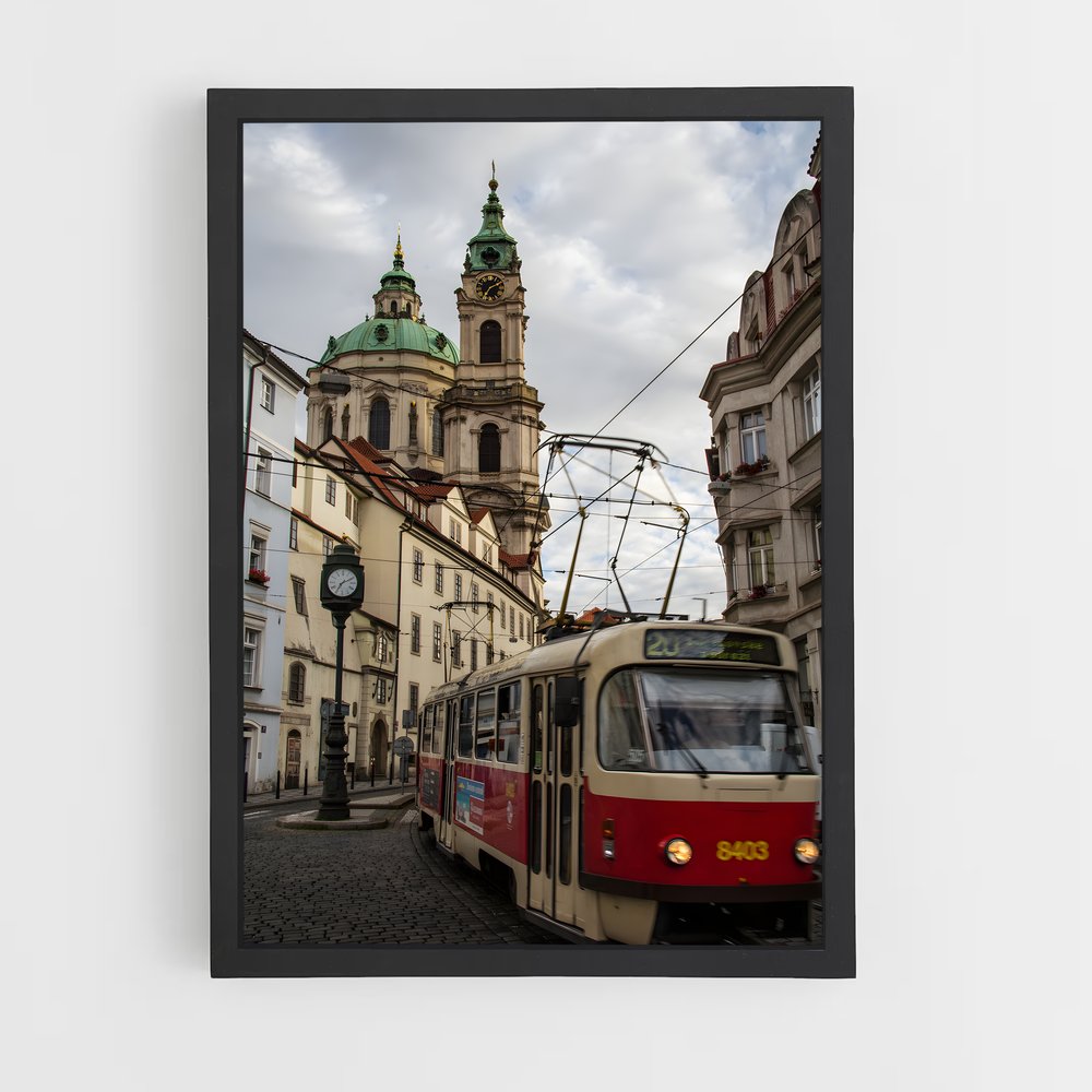 ap-prague tram-1 cadre Noir