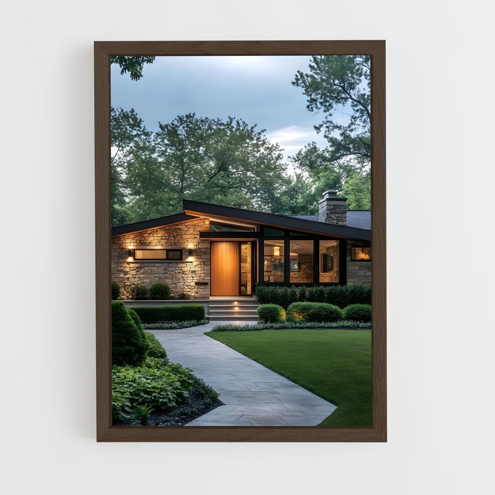 ap-prairie style architecture-2 cadre Bois foncé