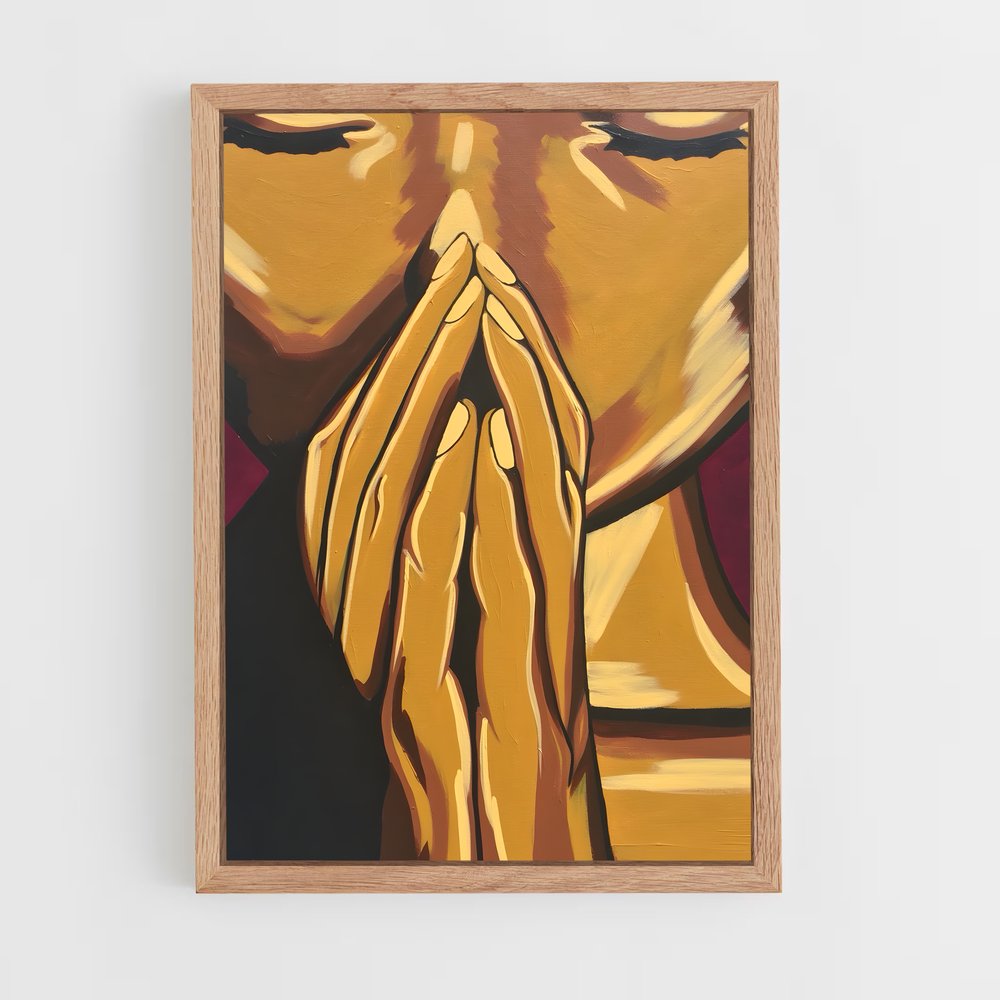 ap-prayer hands-2 cadre Bois clair