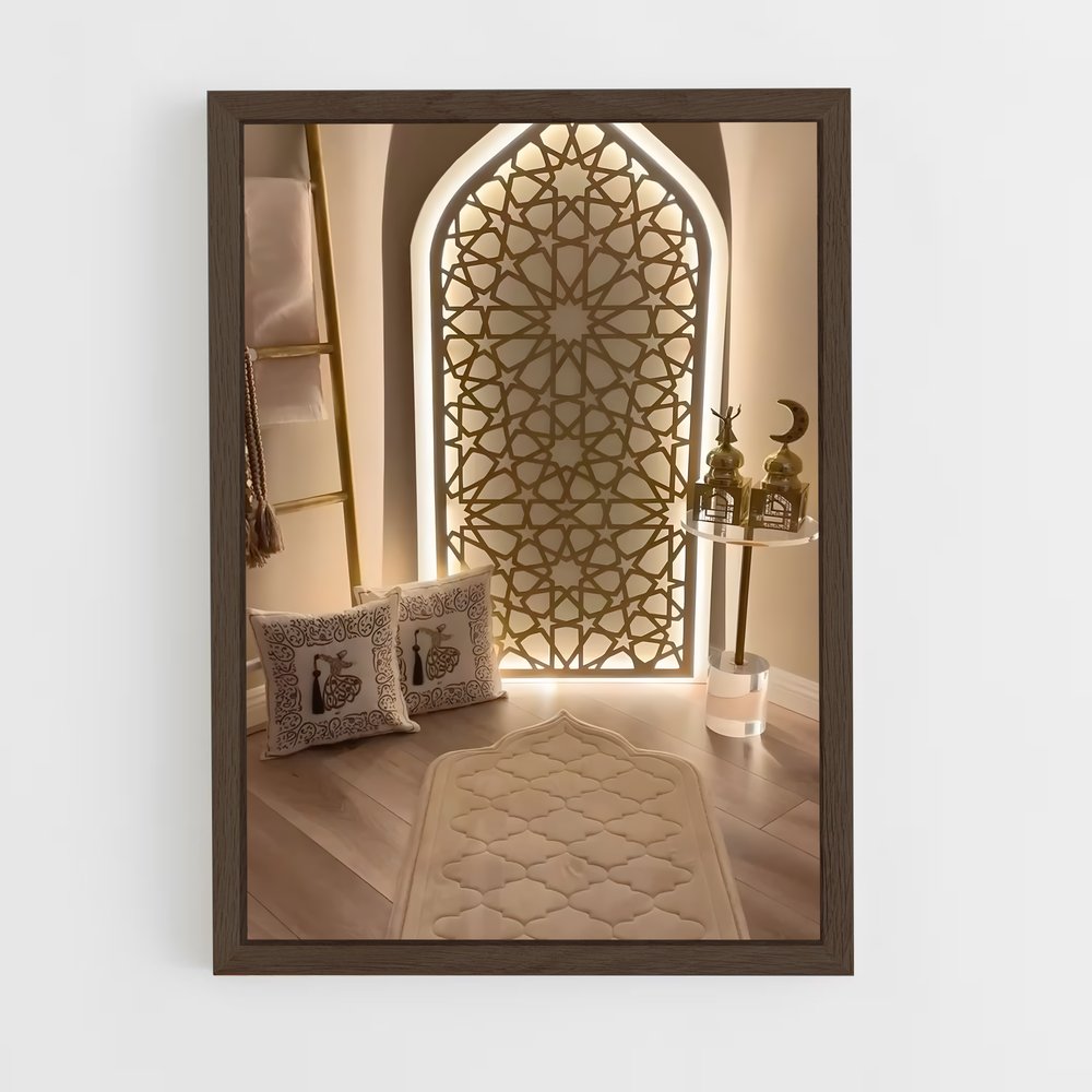 ap-prayer mat-10 cadre Bois foncé
