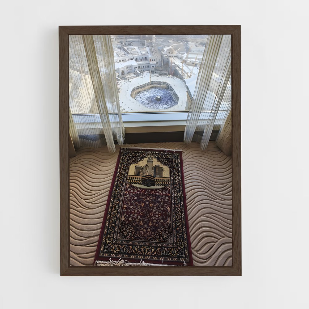 ap-prayer mat-5 cadre Bois foncé