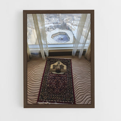 ap-prayer mat-5 cadre Bois foncé