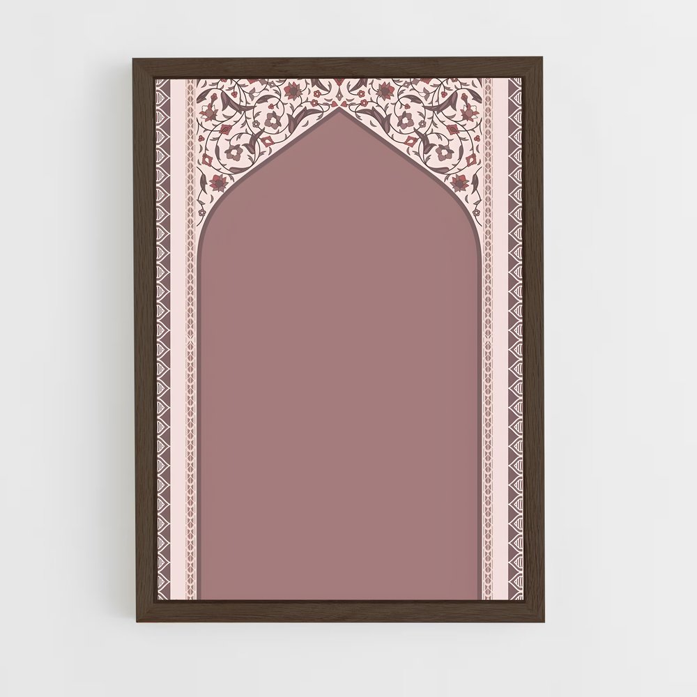 ap-prayer mat-8 cadre Bois foncé