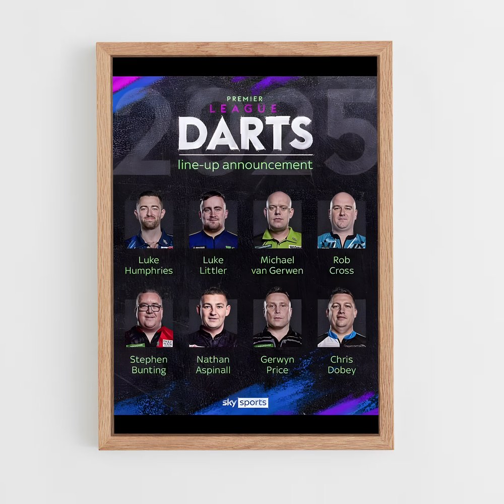 ap-premier league darts-1 cadre Bois clair