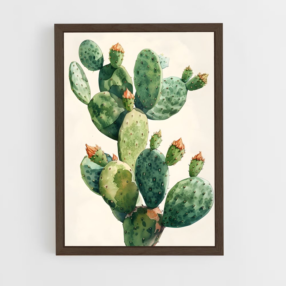 ap-prickly pear-2 cadre Bois foncé