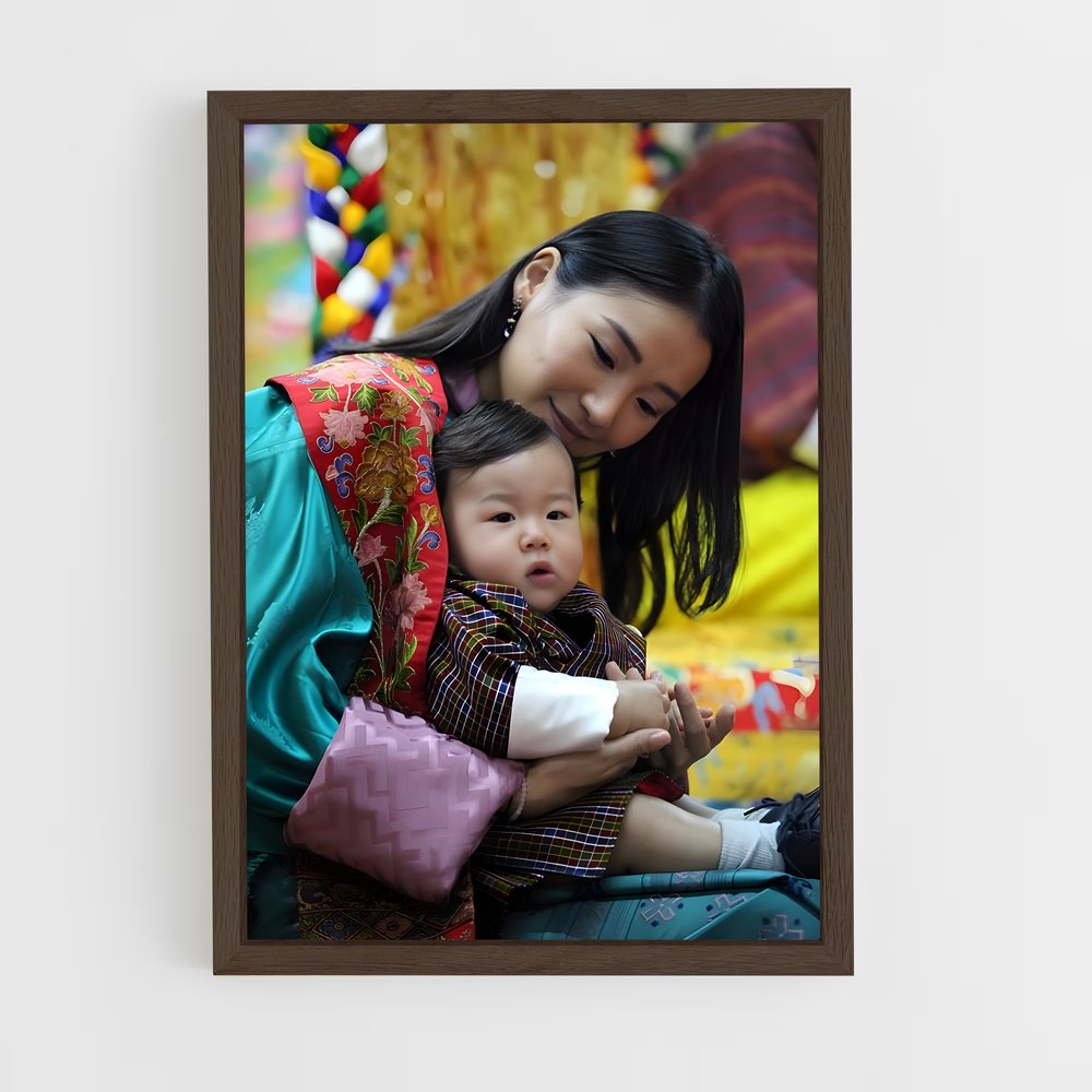 ap-prince jigme namgyel wangchuck-5 cadre Bois foncé