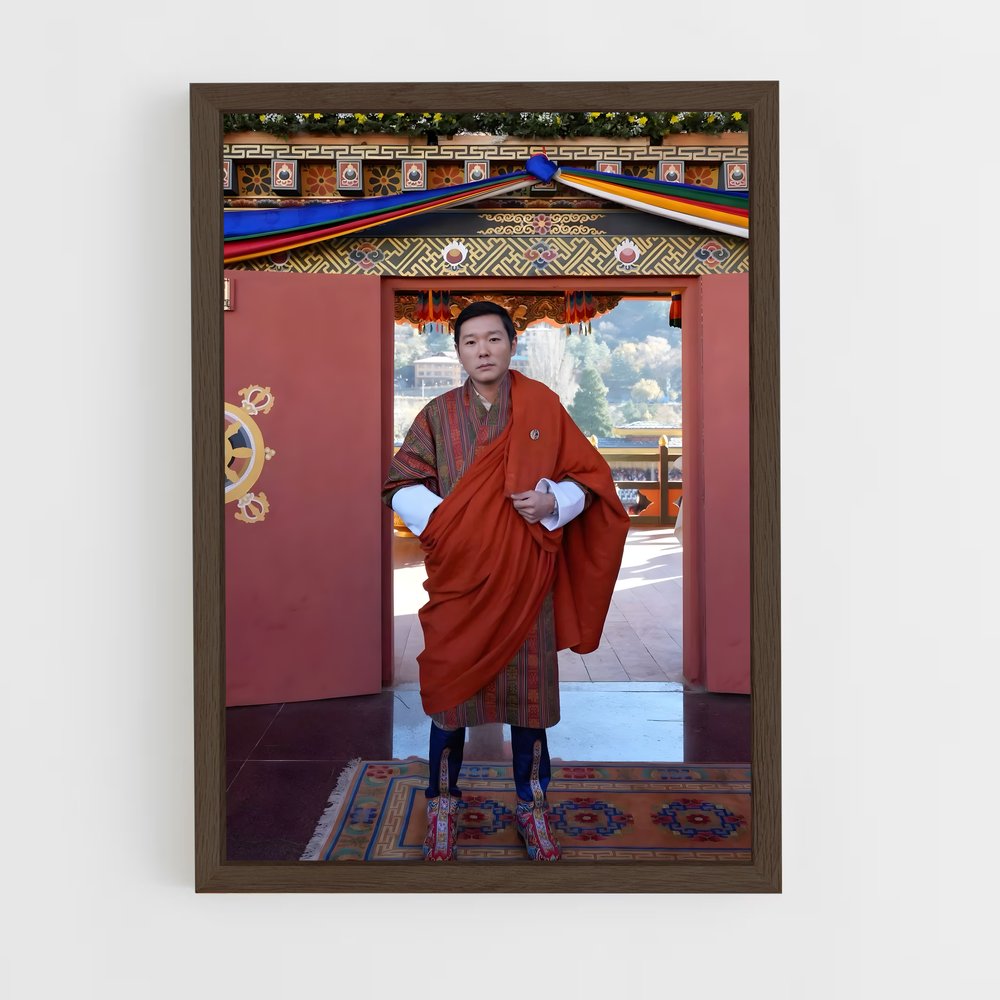 ap-prince jigme ugyen wangchuck-1 cadre Bois foncé