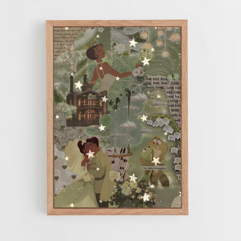 ap-princess and the frog-3 cadre Bois clair