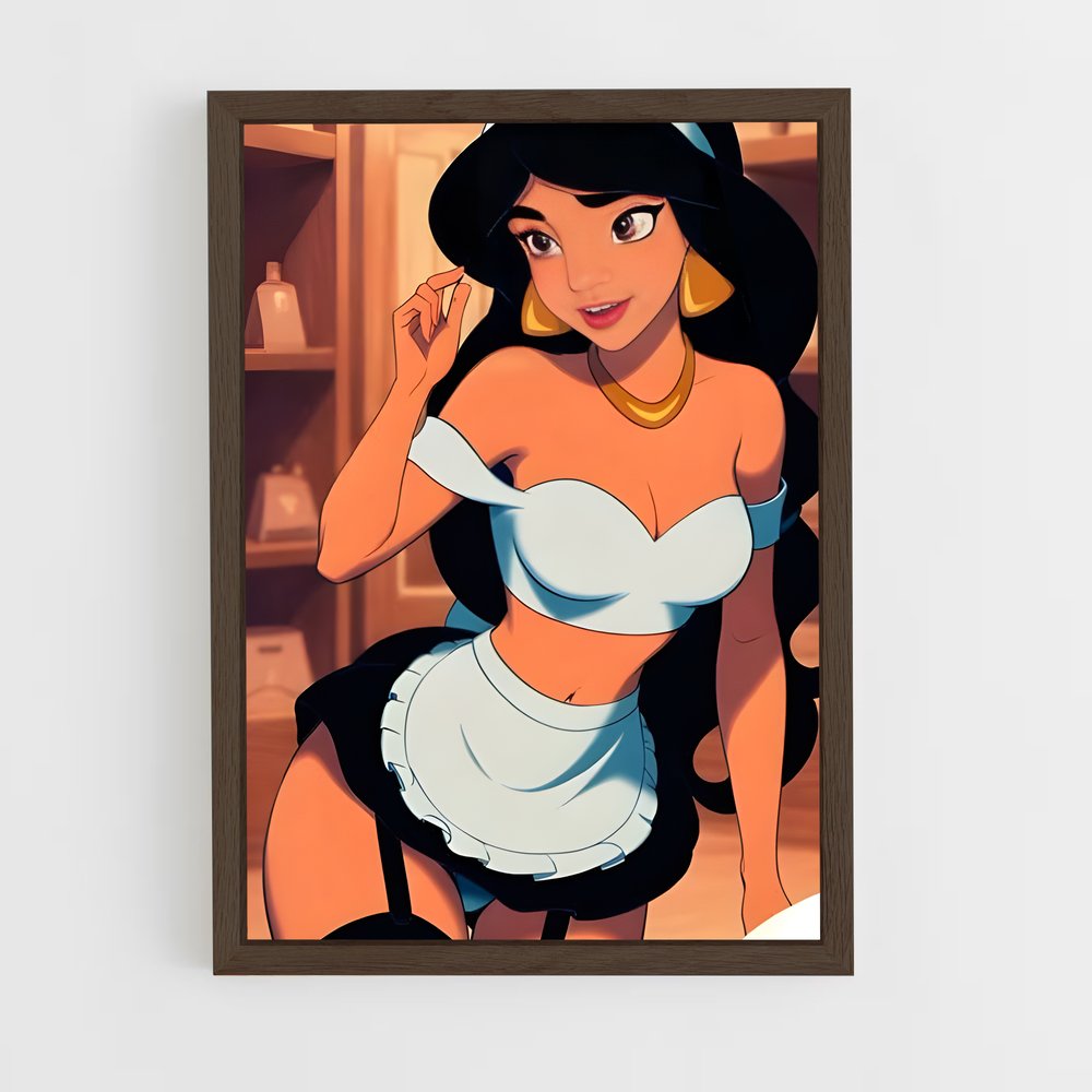 ap-princess jasmine-8 cadre Bois foncé