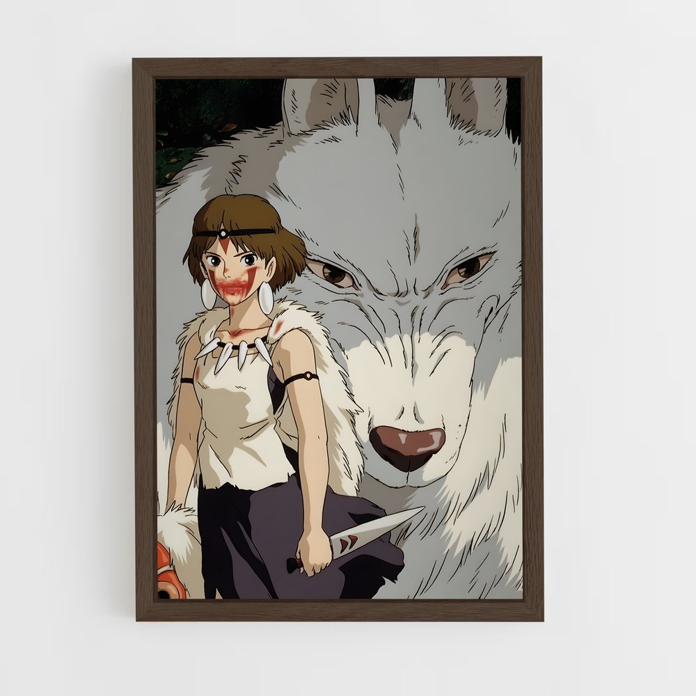 ap-princess mononoke-1 cadre Bois foncé