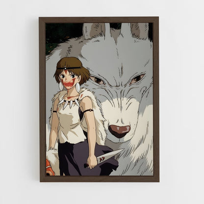 ap-princess mononoke-1 cadre Bois foncé