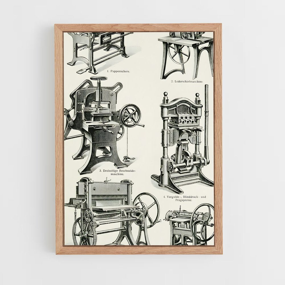 ap-printing press-2 cadre Bois clair