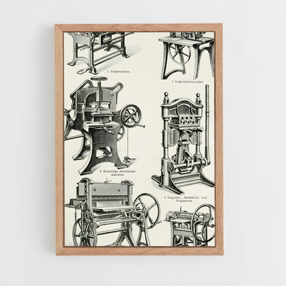 ap-printing press-2 cadre Bois clair