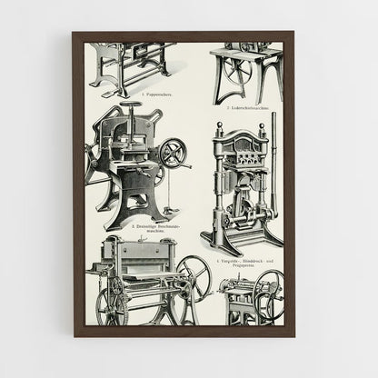 ap-printing press-2 cadre Bois foncé