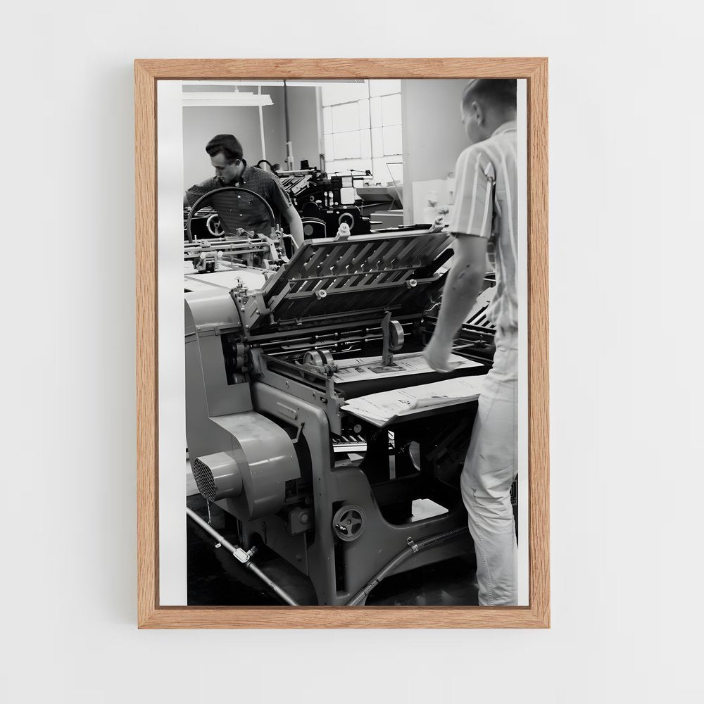 ap-printing press-4 cadre Bois clair