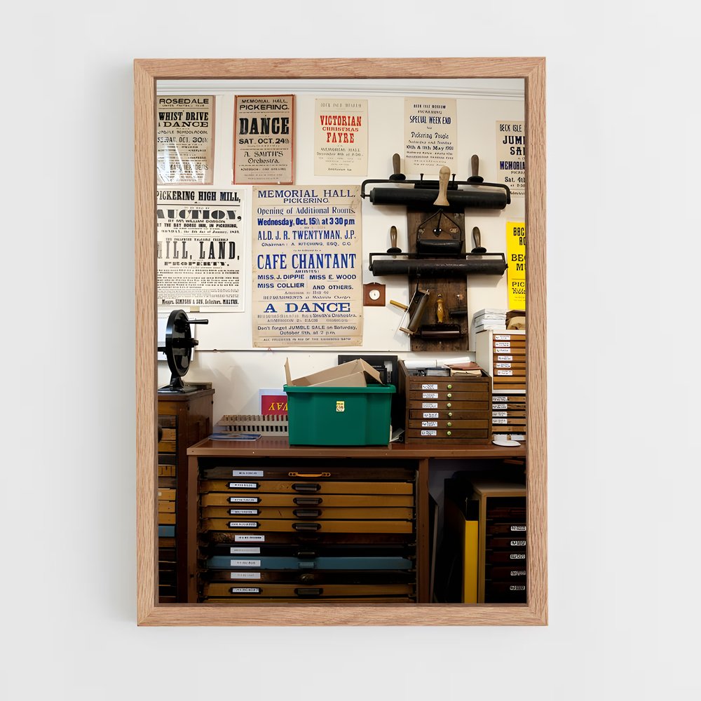 ap-printing press-5 cadre Bois clair