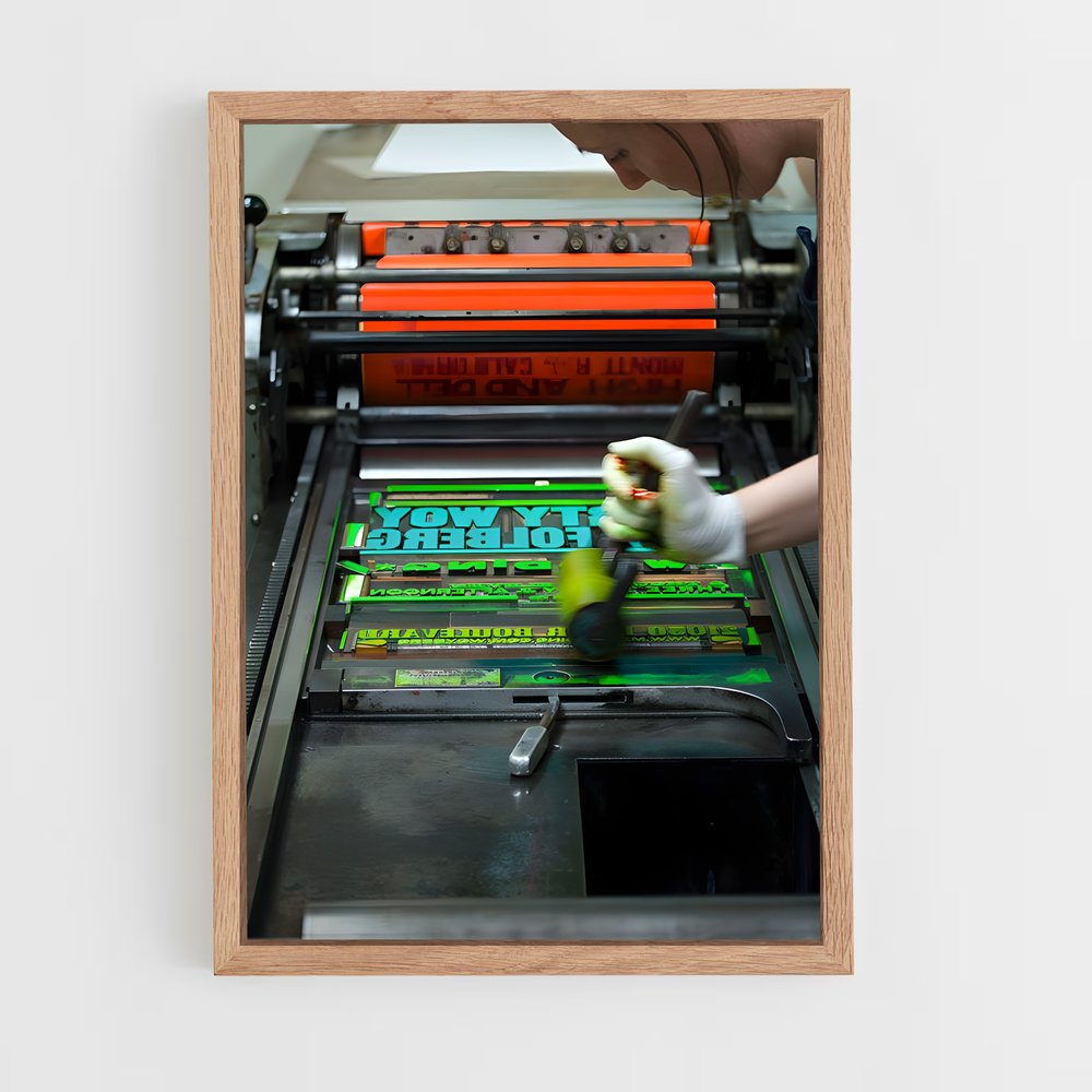 ap-printing press-7 cadre Bois clair