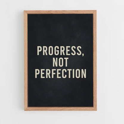 ap-progress not perfection-2 cadre Bois clair