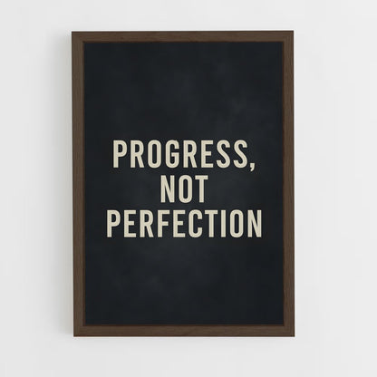 ap-progress not perfection-2 cadre Bois foncé