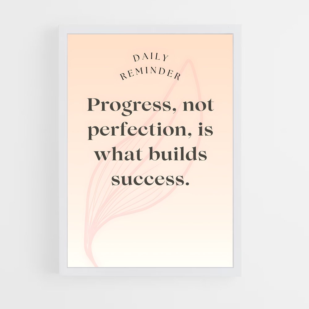 ap-progress not perfection-3 cadre Blanc