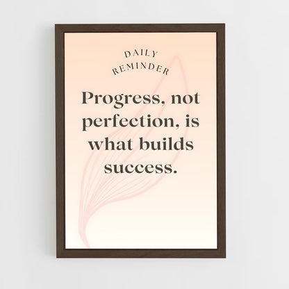ap-progress not perfection-3 cadre Bois foncé