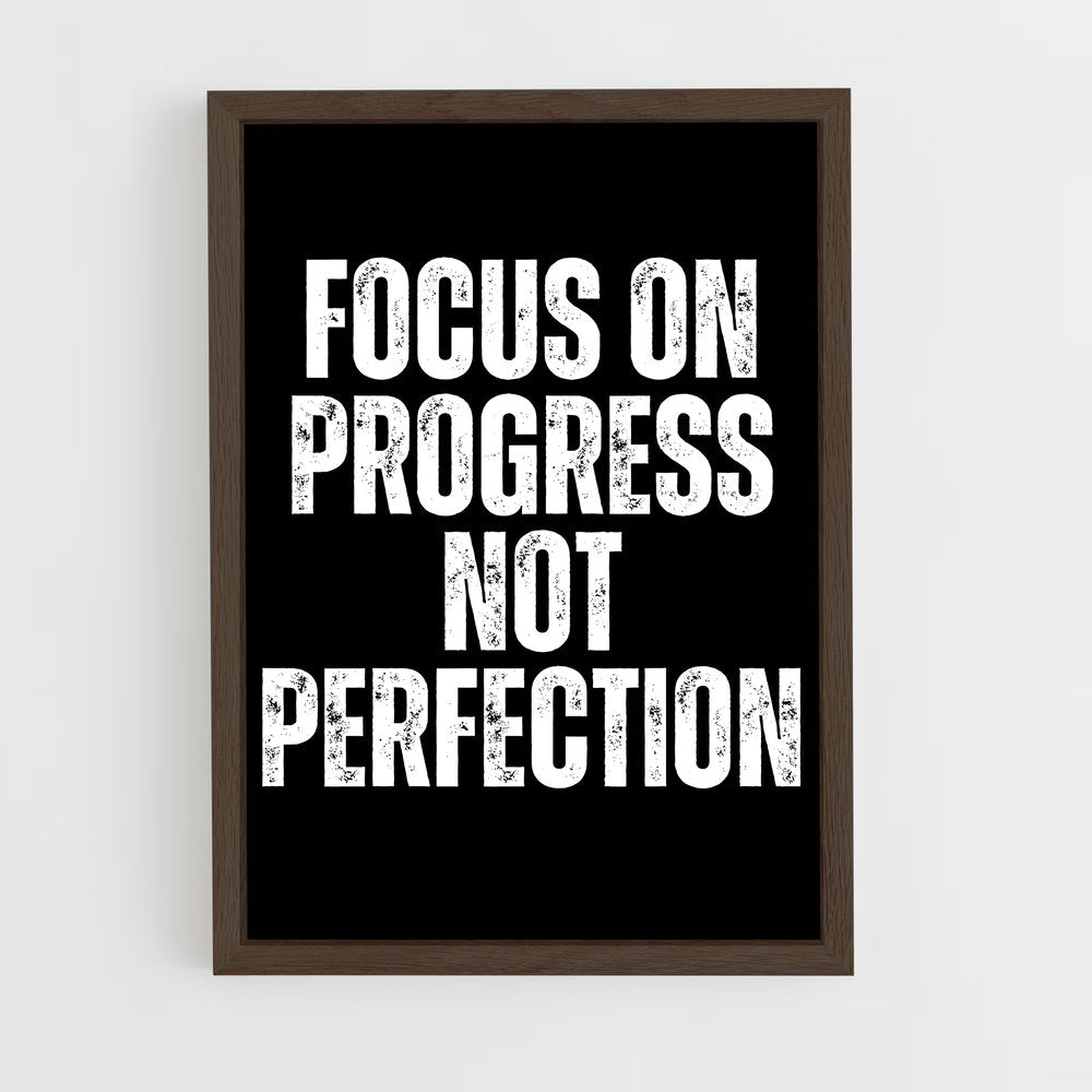 ap-progress not perfection-6 cadre Bois foncé